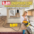 Pressurized Handheld Steam Cleaner for Home, Multi-Surface Steamer with 12 Accessories, 12.8oz Natural Steamer for Cleaning Car, Bathroom, Shower, Upholstery, Grout, Window, Grease