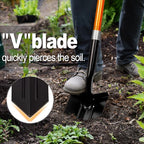 VNIMTI Trench Shovel Heavy Duty, 6-Inch Trenching Shovel with Fiberglass Handle, 58 Inches