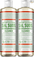 Dr. Bronner's Sal Suds Biodegradable Cleaner (16 Ounce, 2-Pack) – All Purpose Pine Mop Detergent for Floors, Laundry & Dishes, Multi Surface Concentrate, Heavy-Duty Degreaser