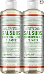 Dr. Bronner's Sal Suds Biodegradable Cleaner (16 Ounce, 2-Pack) – All Purpose Pine Mop Detergent for Floors, Laundry & Dishes, Multi Surface Concentrate, Heavy-Duty Degreaser