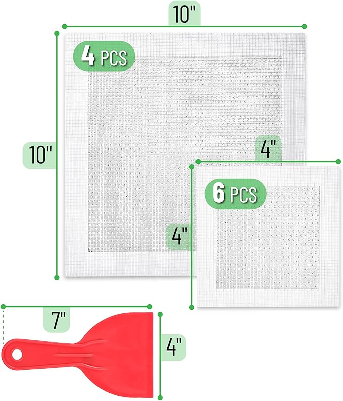 Bates- Drywall Repair Kit, 11 pcs, 4" & 10", Dry Wall Patch Kits, Plaster Wall Repair Patch Kit, Wall Patch Repair Kit, Drywall Hole Patch, Wall Hole Repair Kit, Drywall Patch Hole, Drywall Patch Kit