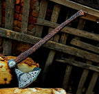 [MDM King Tools] Custom Handmade Viking Axe Medieval Ax with Viking Gift, Hand Axes, Viking Gifts for Men, Camping Tomahawk, Bearded, Ragnar Axe with Leather Sheath (Viking Ax)