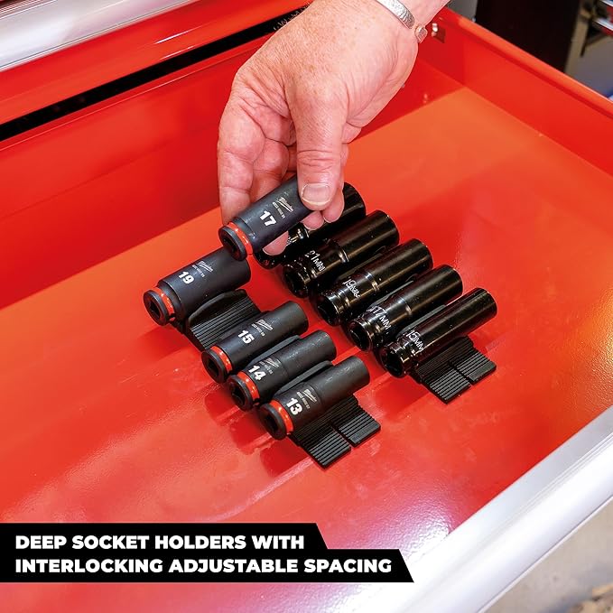 Stealthmounts Tpe Drawer Hive Deep Socket/universal Holder, Black, 10 Pieces