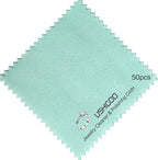 50pcs Jewelry Cleaning Cloth Polishing Cloth for Sterling Silver Gold Platinum Small Polish Cloth (3" x 3")