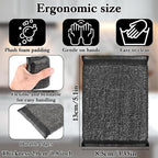 6 Pack Steel Wool Scrubber Sponges, Heavy Duty Stainless Steel Scouring Pads Reusable Non Scratch Metal Sponges Hand-Friendly Kitchen Cleaning Tool for Pots and Pans Tough Grease & Grime (Black)