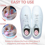Air Jungles Shoe Deodorizer Balls 6 Ct, Honey Peach Scent, Odor Remover Balls for Sneakers, Gym Bags, Lockers, Closets, Hampers, and Drawers, Essential Oil Provides Natural Freshness