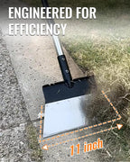 Garden Flat Shovel, Heavy Duty Multifunctional Cleaning Shovel with 60" Adjustable Long Handle, Metal Floor Scraper Tool for Lawn Edging, Weeding, Scraping, Digging, Ice & Snow Removal