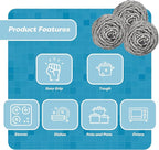12 Pack Stainless Steel Scourers by Scrub It – Steel Wool Scrubber Pad Used for Dishes, Pots, Pans, and Ovens. Easy scouring for Tough Kitchen Cleaning. (X Large (80 gram))