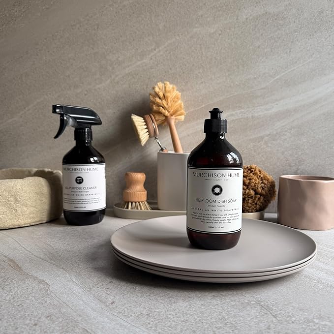 Murchison-Hume Natural Dish Soap – Plant-Based, Eco-Friendly Dishwashing Liquid – Tough on Grease, Non-Toxic & Safe for Sensitive Skin – 17oz (Australian White Grapefruit)