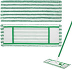 Microfiber Mop Pad Refills Compatible with Libman Wet & Dry Microfiber Mop,Reusable Mop Head Replacement for Multi Surface Floor Wet/Dry Cleaning,2 Pack Microfiber Dust Mop Pads Refills,Green/White