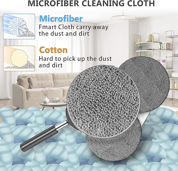 FMART Microfiber Cleaning Clothes Window Cleaner Robot T9PRO/T10PRO/T11, Reusable, Machine Washable, Replacement Set, 12pcs