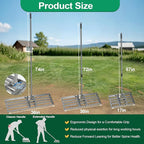 Lawn Leveling Rake with 36"x10" Ground Plate Heavy Duty, Oversized Yard Leveling Rake Tool for Soil - Adjustable Effort Saving Handle, Metal Landscape Lawn Leveler for Garden, Topdressing & Seeding