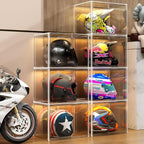 Clear Stackable Plastic Storage Bins with Magnetic Lid, Dustproof Book & Cosmetic Display Cases, Large Figures Collectibles Showcase, Shoe Box, Protection Organizer (XL, Count, 1)