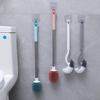 2Pcs Curved Toilet Bowl Brush Without Holder for Bathroom Deep Cleaning, Toilet Brush Durable Under The Rim Household Cleaning Brushes (Gray+White)