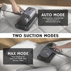 AIRTHEREAL M1 Mattress Vacuum Cleaner, 6 in 1 Bed Vacuum with High-Frequency Vibration - 80,000 RPM Dual Brushroll Rotation, UV-C Light, 14Kpa Suction, Dust Sensor, Ultrasonic and Heating Tech