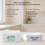 Flour Sack Towels - 100% Cotton Tea Towels for Crafts, Dish Towels for Kitchen, Embroidery, Cleaning, Baking (Pack of 3) - 18"x 28"