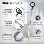 Heavy Duty Cleaning Brushes Set of 4 - Extra Long Straw Cleaners for Metal and Plastic Reusable Drinking Straws, to Clean Small Spaces, Sippy Cups, Water Bottles - Sturdy Hard Brush Bristles