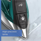 Rowenta Pro Master Stainless Steel Soleplate Steam Iron for Clothes, 210 g/min, 400 Microsteam Holes, Cotton, Wool, Poly, Silk, Linen, Nylon 1775 Watts Ironing, Garment Steamer, Powerful Steam DW8360