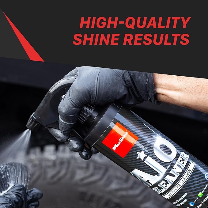 Maxshine All in one Wheel & Tire Cleaner Kit (AC13) - Professional Grade Exterior Tire & Wheel Rim Detailing - Scratch Free - Citrus Cleaning Power - Active Degreaser