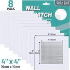 Mckanti 8 Pack 4 Inch Drywall Repair Kit, Aluminum Drywall Patch Wall Repair Patch Kit, Large Hole Patch Repair for Drywall,Heavy Duty Dry Wall Hole Repair Patch