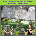 LUKETURE 6-Layer Hanging Herb Dryer Rack - with U-Zipper Mesh Net & Hook, Foldable Collapsible Drying Rack for Plants, Herbs, Flowers, Fish, Jerky, Laundry