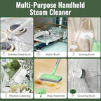 FEPPO Steam Mop with Detachable Handheld Steam Cleaner for Home and Floor Cleaning, 10-in-1 Multi-purpose Attachments & 2 Pads, Powerful Steamer for Floors, Hardwood, Tiles,Grout,Windows,Kitchen,Bath