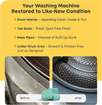 Washing Machine Cleaner Tablets - 24 Pack for a 12 Month Supply. Formulated for Pet Owners. Compatible with HE, Top & Front Load. Easily Removes Residue, Grime. Value Brand by Uproot Clean