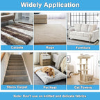 3 in 1 Carpet Rake for Pet Hair Removal, Reusable Pet Hair Remover Broom, 60'' Adjustable Long Handle Dog and Cat Hair Remover Tool Set of 3, Lint Remover Scraper for Carpets, Rugs, Mats, Couch, Car