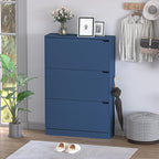 BORNOON Shoe Cabinet with 3 Flip Drawers, Hidden Wood Shoe Cabinet,Freestanding Shoe Storage Cabinet for Entryway Hallway. 47.2" H*31.5" W*9.45" D