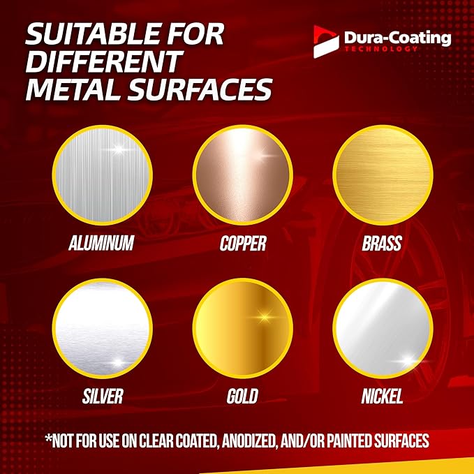 DURA-COATING TECHNOLOGY Blue Premium Metal Polish and Cleaner Liquid for All Metal, Brass, Gold, Copper, Fiberglass, Aluminum, Jewelry, Sterling Silver (1 Gallon Bottle)
