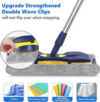 Microfiber Mops for Hardwood Floor Cleaning: MEXERRIS Flat Floor Mop with 4 Washable Pads 59" Adjustable Handle - Dust Dry Mops for Kitchen Bathroom Tile Laminate Wood Vinyl - Home Commercial Mop