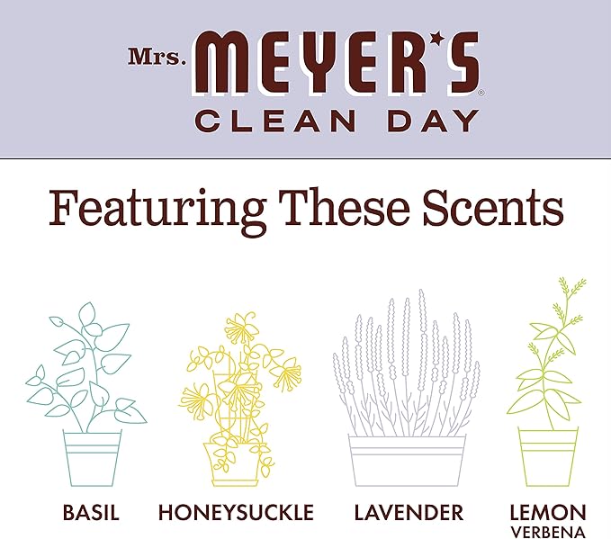 MRS. MEYER'S CLEAN DAY Dryer Sheets, Fabric Softener, Reduces Static, Infused with Essential Oils, Lavender, 80 Count