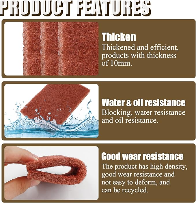 6 Pcs 4 x 6 Inch General Purpose Scuff Pads, Medium Sanding Hand Pads for Scuffing, Scouring, Sanding, Paint Primer Prep Adhesion Scratch, Surface Preparation for Car, Craft