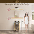 TETOTE 15 x 26 Mirrored Medicine Cabinets for Bathroom with Tempered Beveled Mirror White Medicine Cabinet Aluminum Cabinet DTC Hinges, Stepless Adjustable Shelves, Recessed/Surface-Mounted