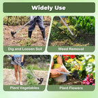Weed Puller Tool with Long Handle, 60" Manual Weeding Tools Gardening, 2 in 1 Hand Weed Rake and Hoe Garden Weeder Tool, Uprooting Pulling Weed Remover Tool for Yard, Patio, Lawn and Garden