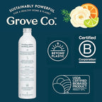 Grove Co. Ultimate Dish Soap Refills (3 x 16 Fl Oz) Removes 48-hr Stuck-on Food and Grease, Plastic Free Cleaning Products, 100% Natural Lavender Blossom & Thyme Fragrance