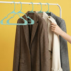 Utopia Home Plastic Hangers 50 Pack, Space Saving Plastic Clothes Hangers for Adults with Built-in Strap Hooks, Essential for Shirts, Pants, Skirts & Coats (Aqua)