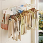 Wall Mounted Drying Rack,28 Inch,Clothes Drying Rack Wall Mounted,Foldable,Retractable,Collapsible Drying Raks for Laundry