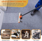 Carpet Rake for Pet Hair Removal, 57'' Long Handle Dog and Cat Hair Remover Tool to Fluff Rug, Stair Carpets and Couch Cleaning Rake