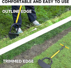 Manual Edger Lawn Tool with 38"-42" Adjustable Length, Saw-Tooth Border Edger with Wide Footplate Manganese Steel Blade, Garden Edging Tool for Flower Beds, Landscaping, Sidewalks, Yard