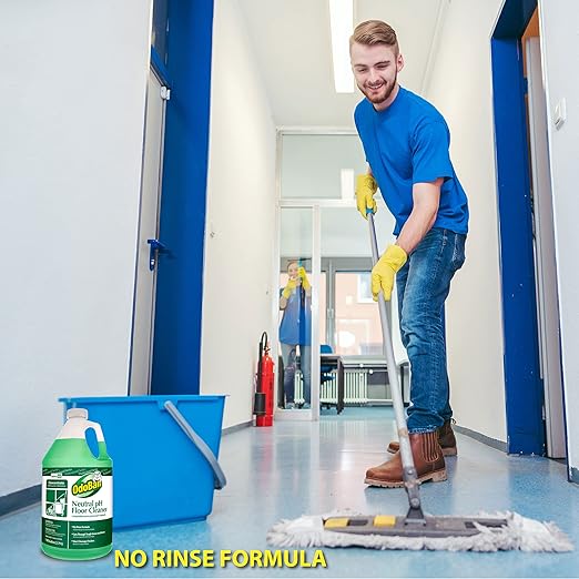 OdoBan Professional Series Neutral pH No Rinse Floor Cleaner Concentrate, Made in the USA, 2 Gallons