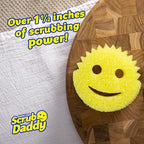 Scrub Daddy Smiling Scrubber, Grey - Scratch-Free Multipurpose Dish Sponge - BPA Free & Made with Polymer Foam - Stain & Odor Resistant Kitchen Sponge (1 Count)