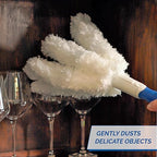 Unger Microfiber Feather Duster for Cleaning, Household Dusting, Cleans Fragile Objects, Machine Washable, Attaches to a Pole