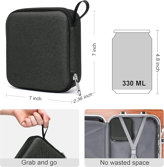 Bukere Travel Sunglasses Organizer Case Adjustable Slot For Multiple Eyeglasses Hard-shell Portable Storage Box for Men Women