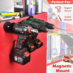 MUTUACTOR Super Power Tool Organizer Heavy Duty,Magnetic Mount Drill Holder Tool Storage,Anti-slip Magnetic Impact Drilling Driver Wrench Holder for Indoors Installation Repair Fixing