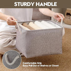 Storage Bins for Shelves - 11.8x7.9x5.2 inch Grey Small Storage Baskets for Organizing, Fabric Storage Cubes Closet Organizer for Home Nursery Gift Decorative (Gray)