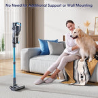 35,000pa Cordless Vacuum Cleaner, Max 50 Minutes, Lightweight Cordless Cleaners for Home, Stick and Handheld Vacuum for Carpets, Hard Floor, Pet Hair, Cars (Blue)