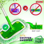 VanDuck Floor Duster Refill Compatible with Swiffer Sweeper (2 Pack) - Microfiber Pet Heavy Duty Dry Cloth Refills - Reusable Mop Pad