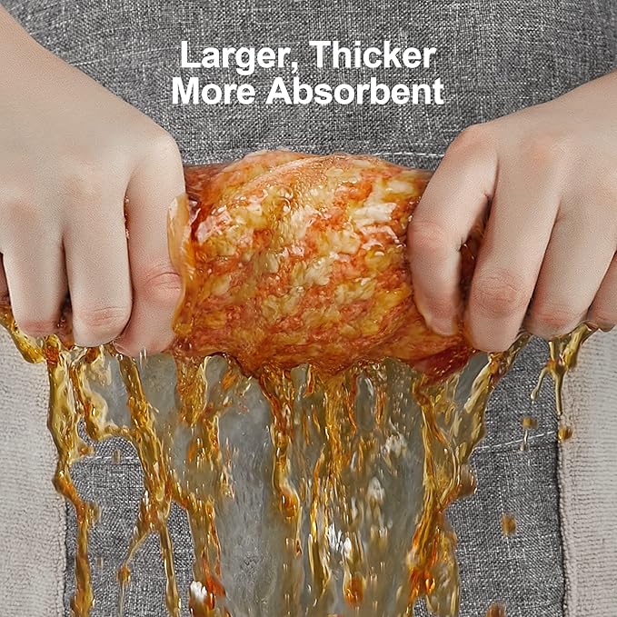 JOYMOOP 12 Pack Microfiber Cleaning Cloth, Larger Kitchen Towels, Dish Rags for Dish Drying Washing, Absorbent Streak Free Lint Free Rags for Cleaning - 11.81" x 15.75"