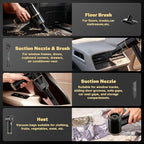 Cozylady Cordless Car Vacuum Cleaner,300000PA Brushless Handheld Vacuum, 6-in-1 Rechargeable&Portable Handheld Vacuum Cleaner for Auto Interior Pet Hair, Home, Office, Kitchen
